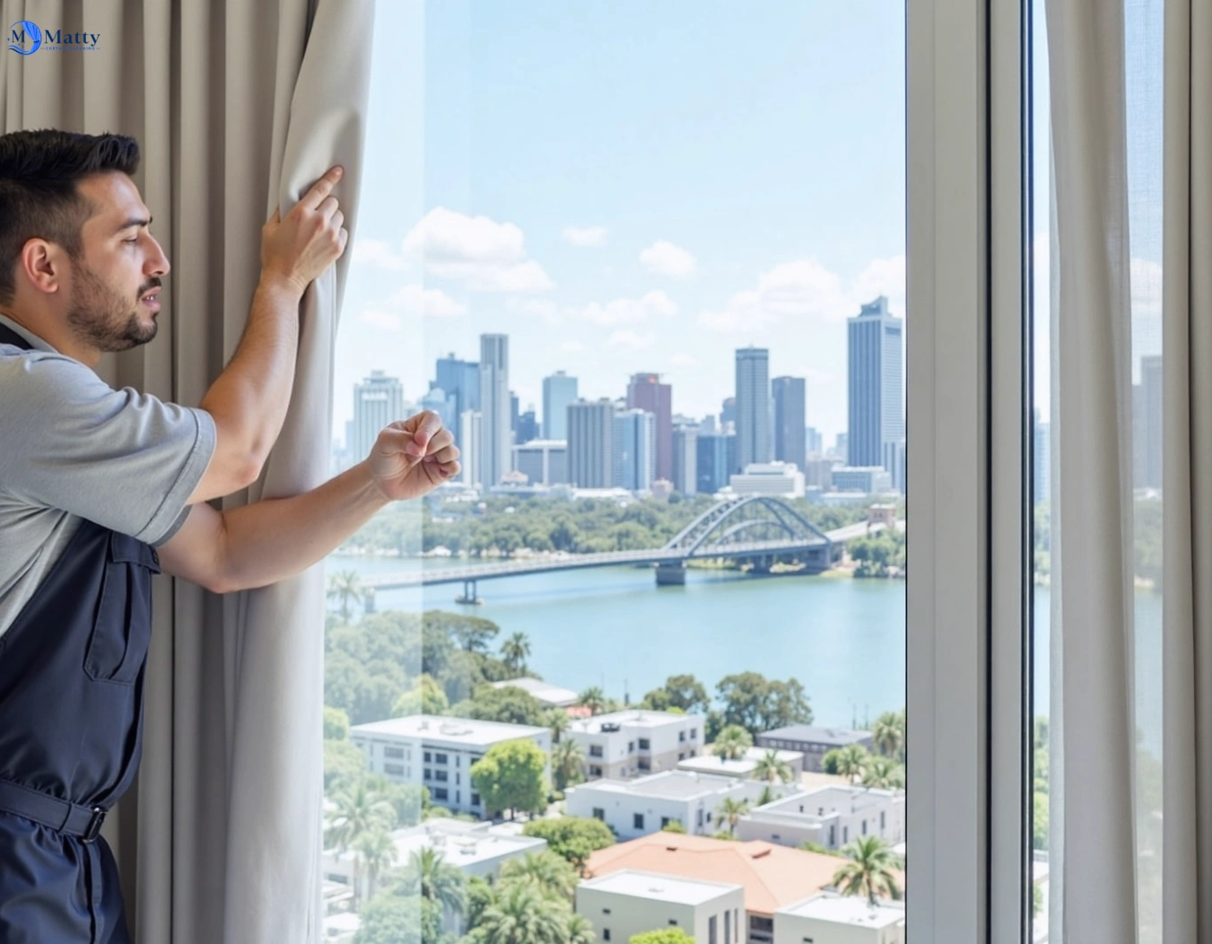 Professional curtain steam cleaning service haberfield-nsw QLD by Matty Curtain Cleaning